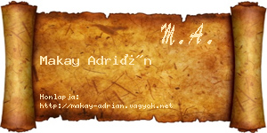 Makay Adrián névjegykártya