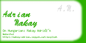 adrian makay business card